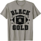 On Gameday Football We Wear Black And Gold School Spirit T-Shirt - T-Shirt | Sand