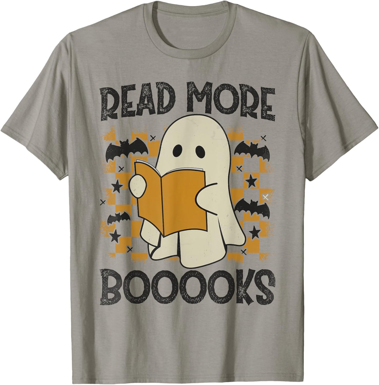 Halloween Read More Books Funny Ghost Reading Book Halloween T-Shirt - T-Shirt | Sand