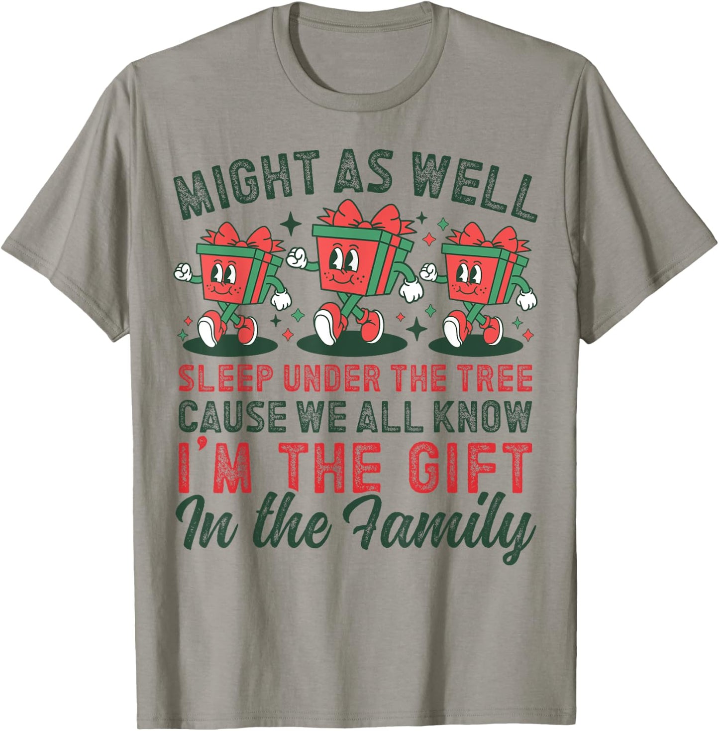 Might As Well Sleep Under the Tree Christmas Men Kids Women T-Shirt - T-Shirt | Sand