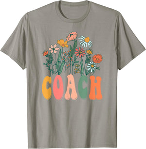 Retro Groovy floral Coach Wildflower T-Shirt - T-Shirt | Sand
