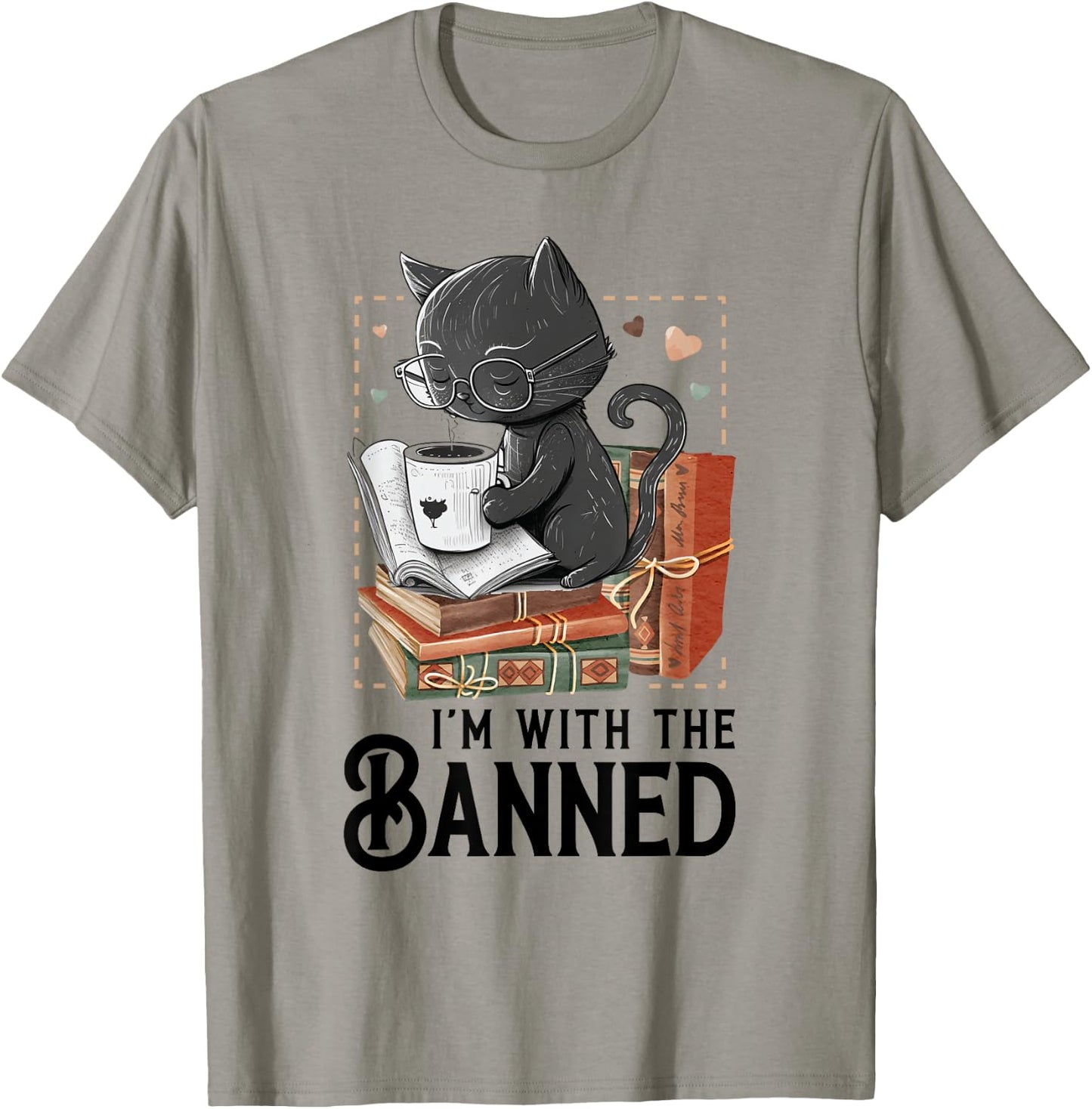 I'm with The Banned Read Banned Books Lover BookWorm T-Shirt - T-Shirt | Sand