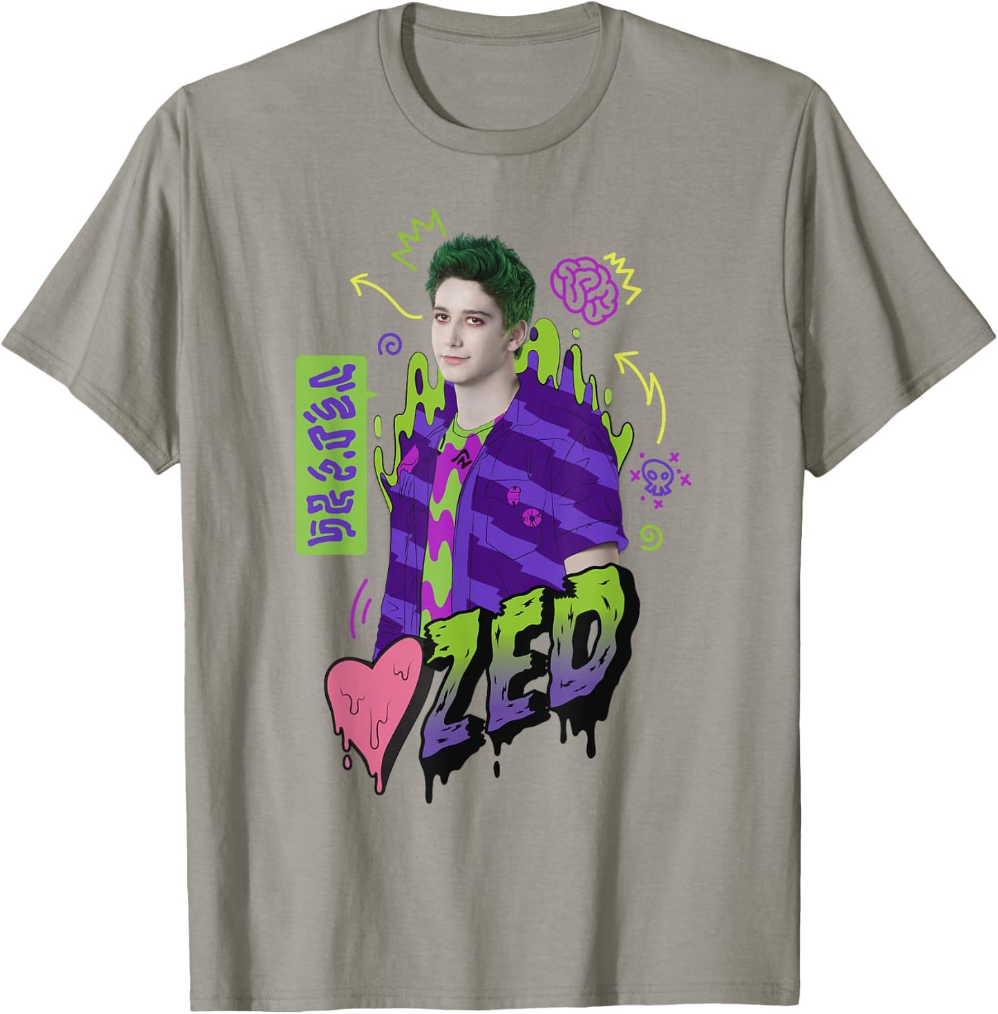 Disney Zombies Zed Heart Drippy Poster T-Shirt - T-Shirt | Sand