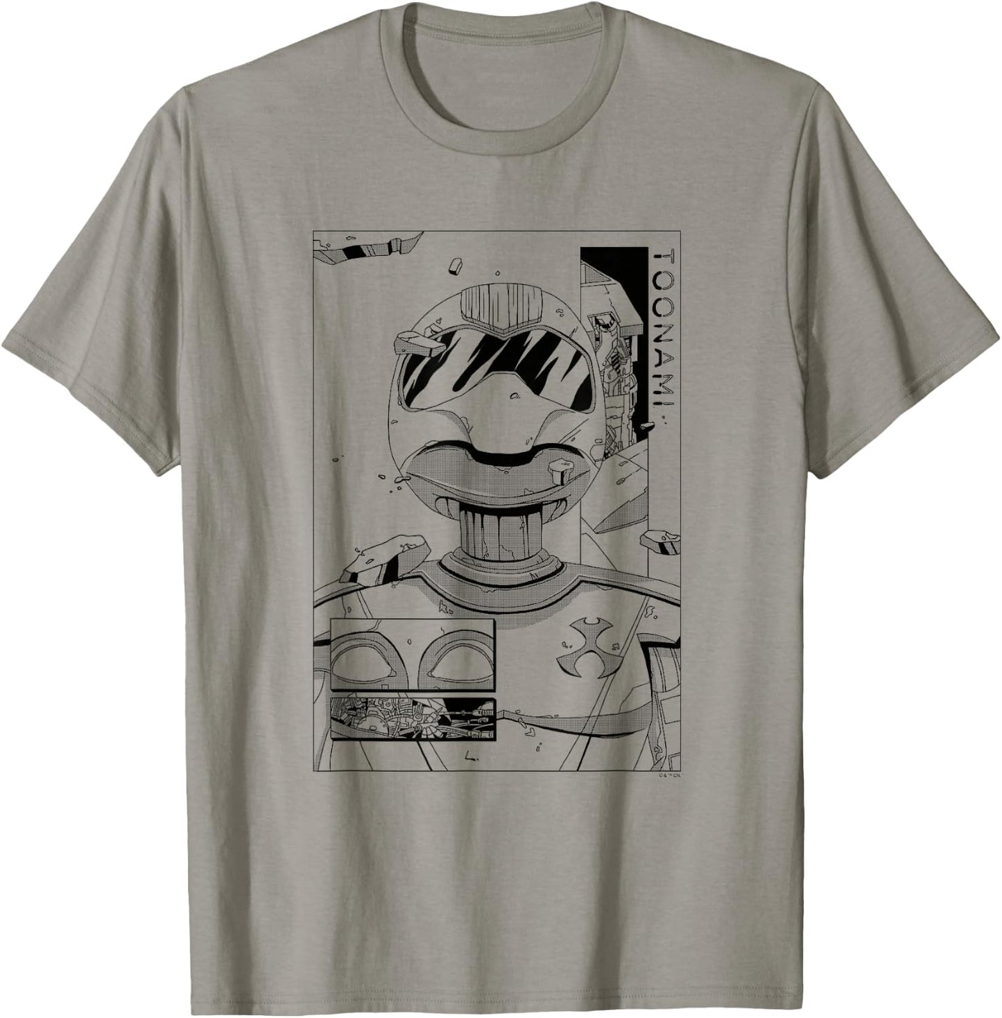 Toonami T.O.M. Manga Sketch Boxed Portrait T-Shirt - T-Shirt | Sand
