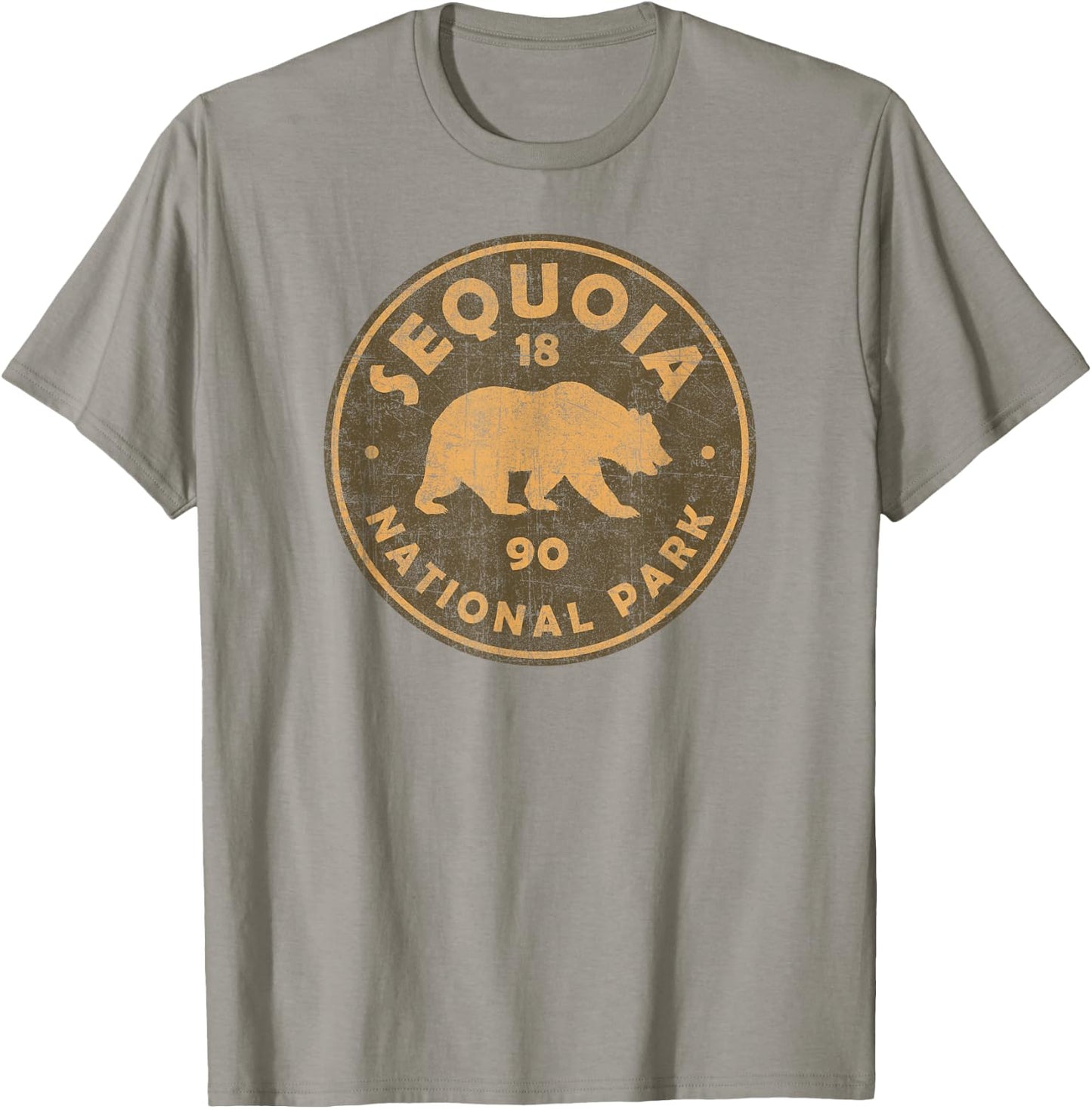 Retro Sequoia National Park Women Men Kids Vintage Hiking T-Shirt - T-Shirt | Sand