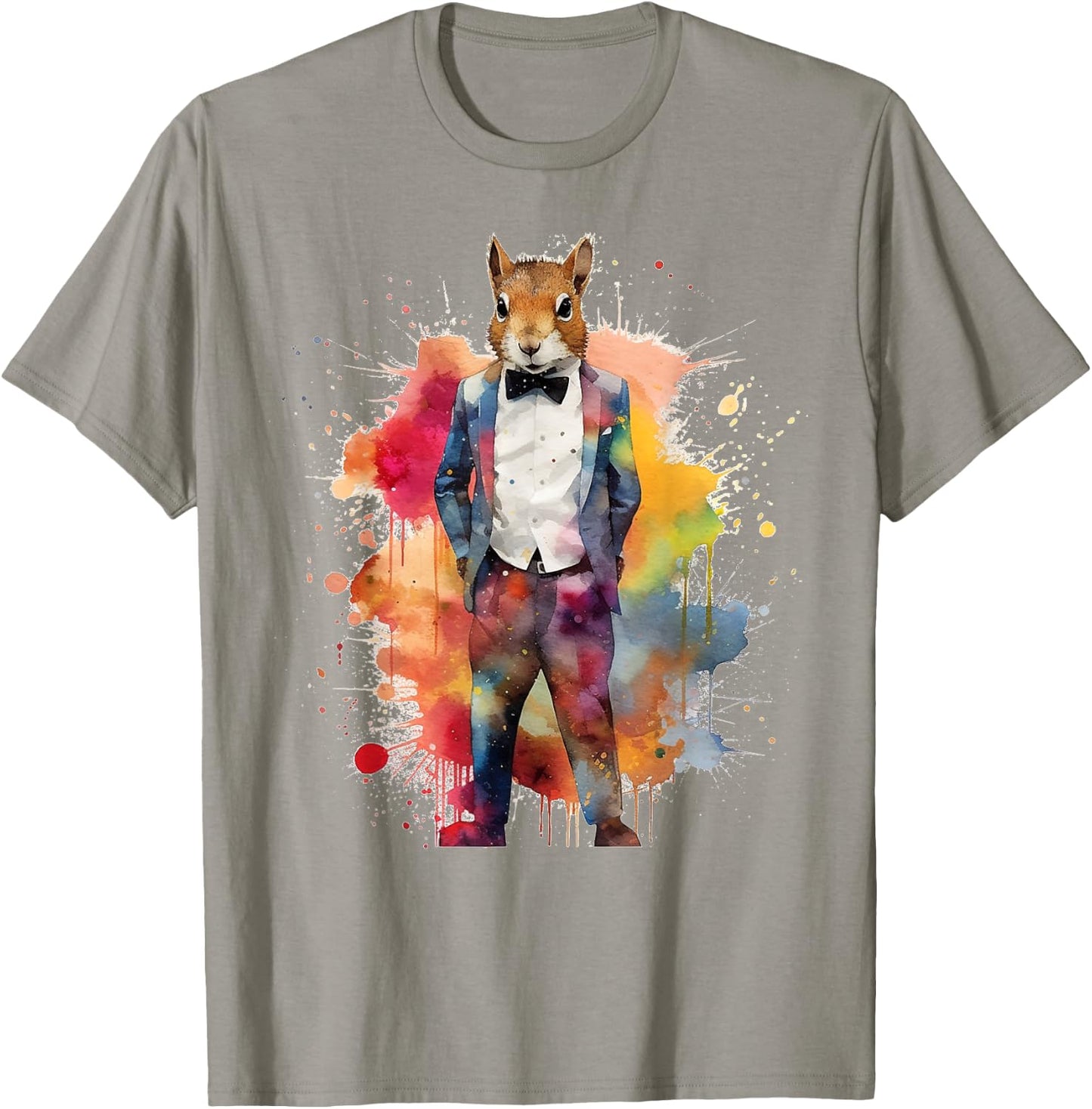 Squirrel Colourful Artwork - Animal Art Squirrel T-Shirt - T-Shirt | Sand