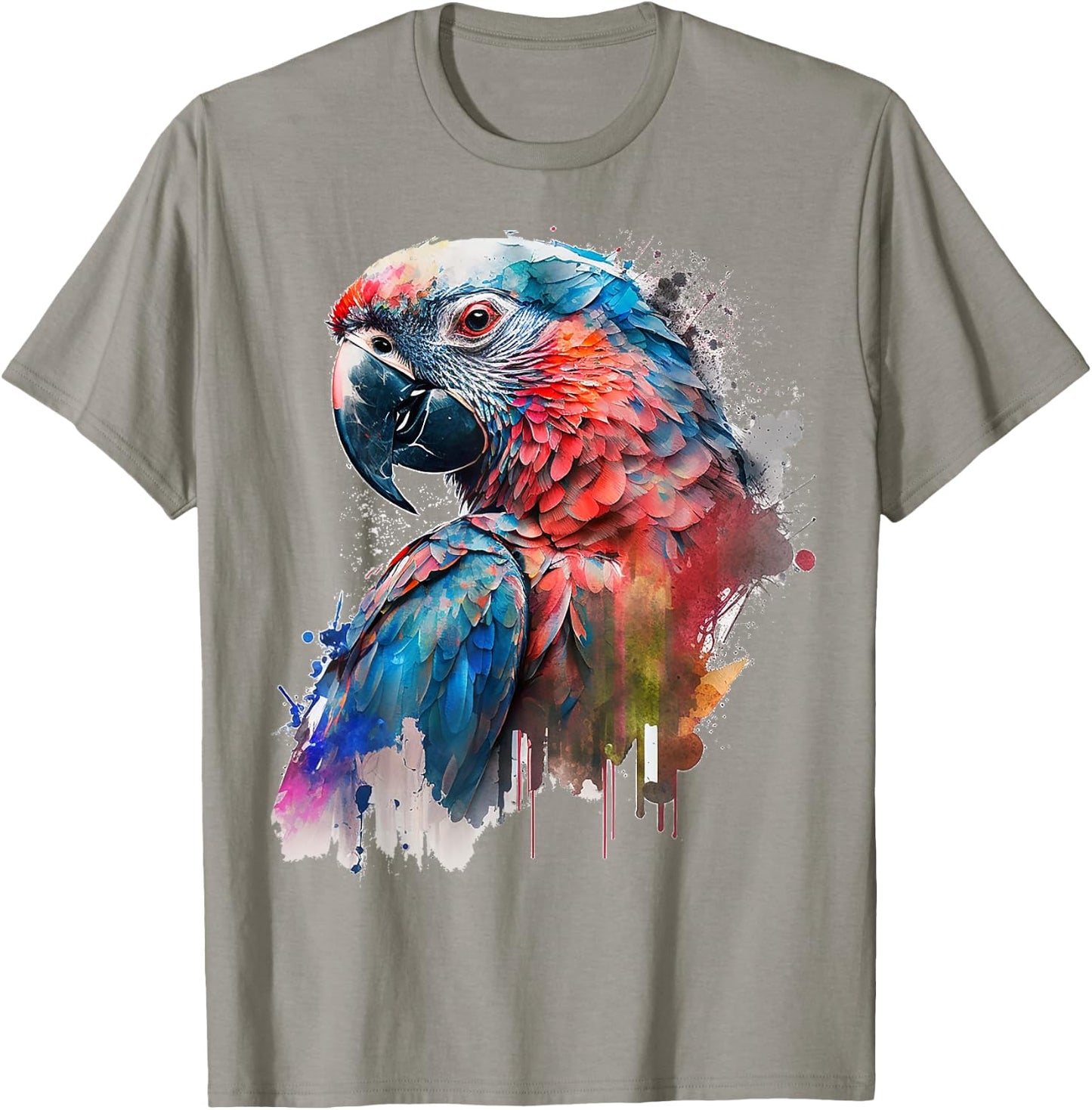 Parrot Bird Colourful Art Animal Bird Motif Parrot T-Shirt - T-Shirt | Sand