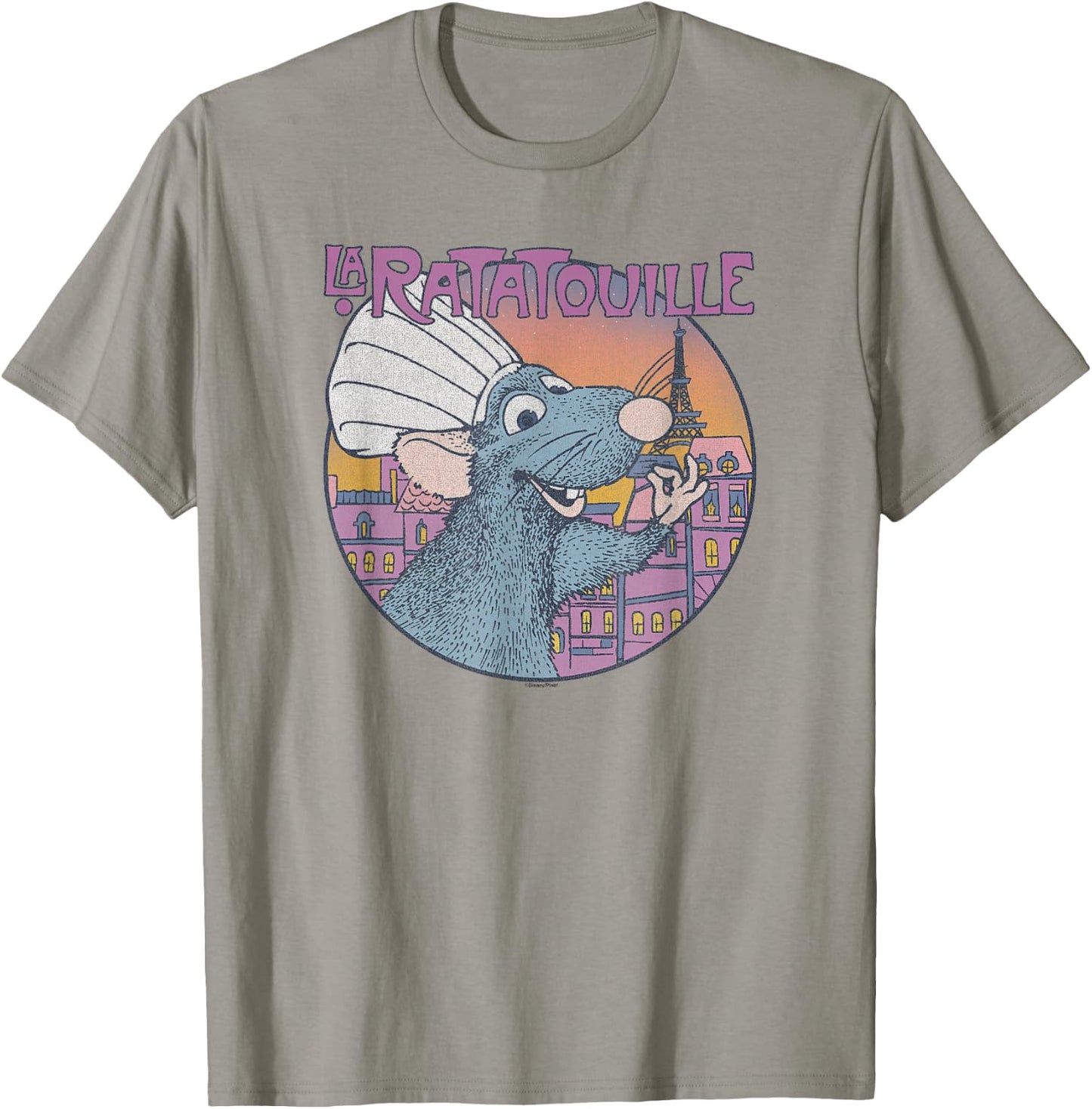 Disney Pixar Ratatouille Bon Appetit Circle Sign Small T-Shirt - T-Shirt | Sand