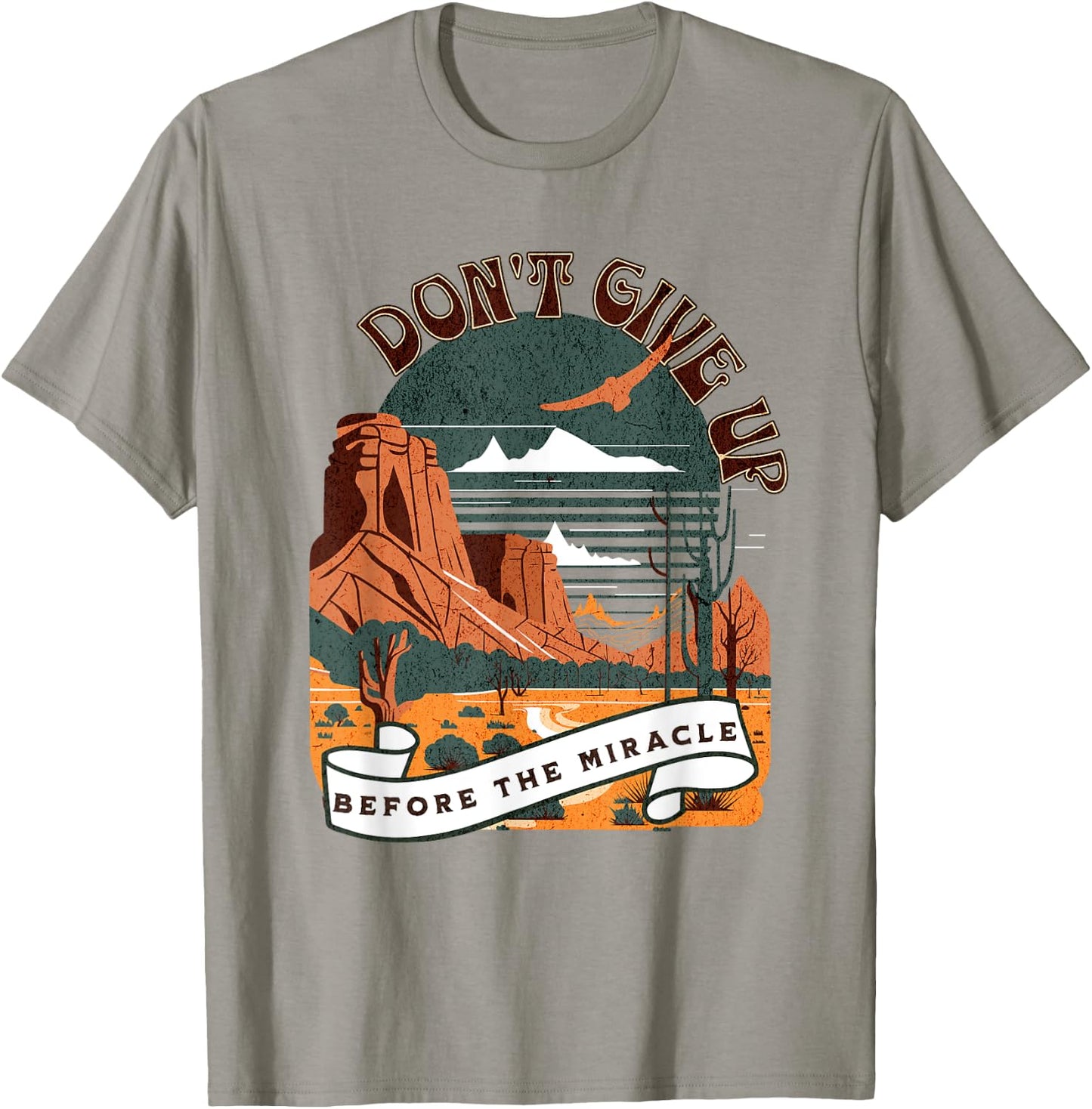 Christian Don't Give Up Before Miracle Women Boho T-Shirt - T-Shirt | Sand