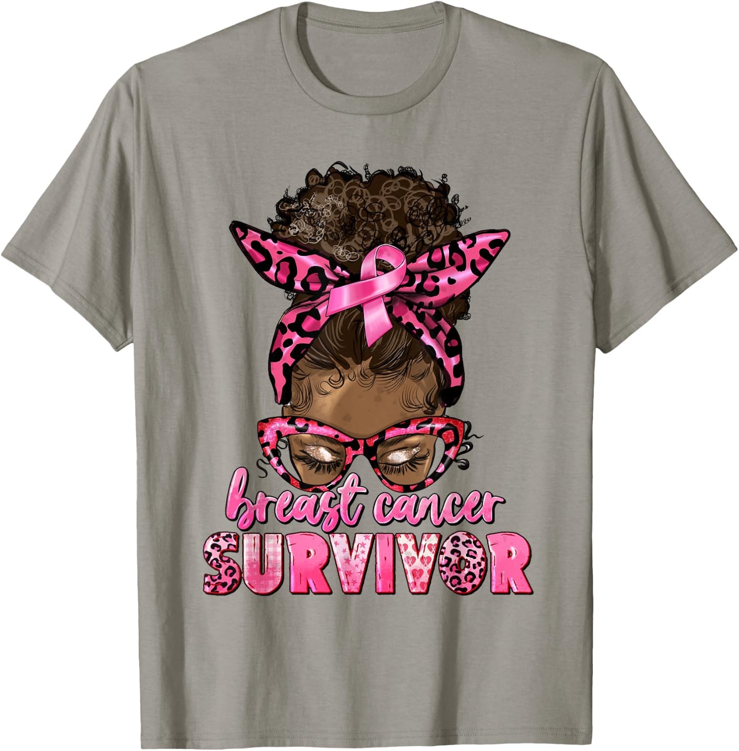 Breast Cancer Awareness Survivor Black Women Melanin Warrior T-Shirt - T-Shirt | Sand