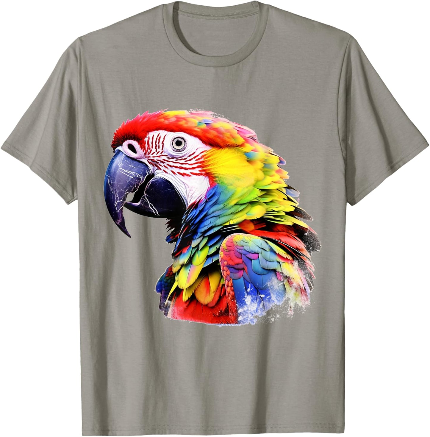 Parrot Lover Artwork | Animal Motif Parrot T-Shirt - T-Shirt | Sand
