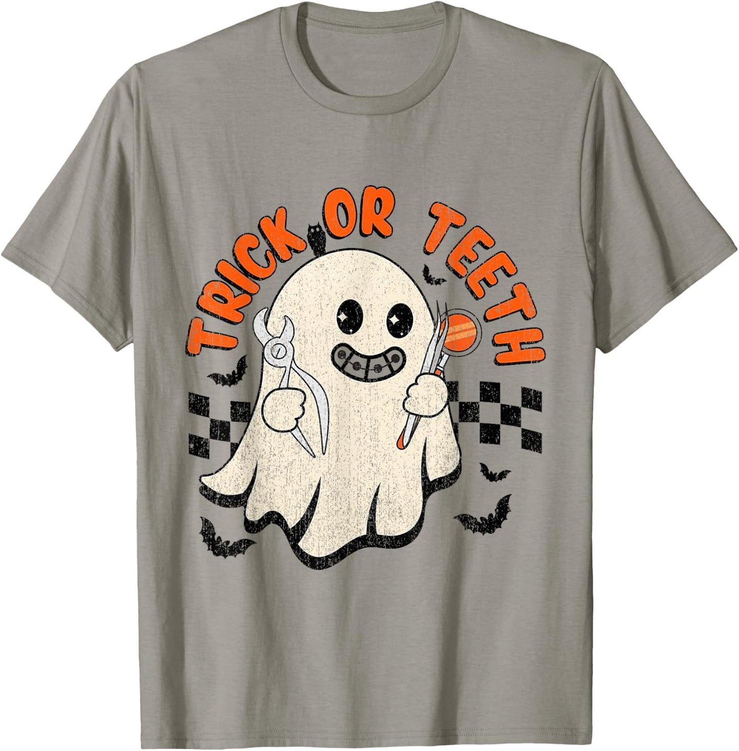 Orthodontist Halloween Trick Or Treat Dentist, Dental Assis T-Shirt - T-Shirt | Sand