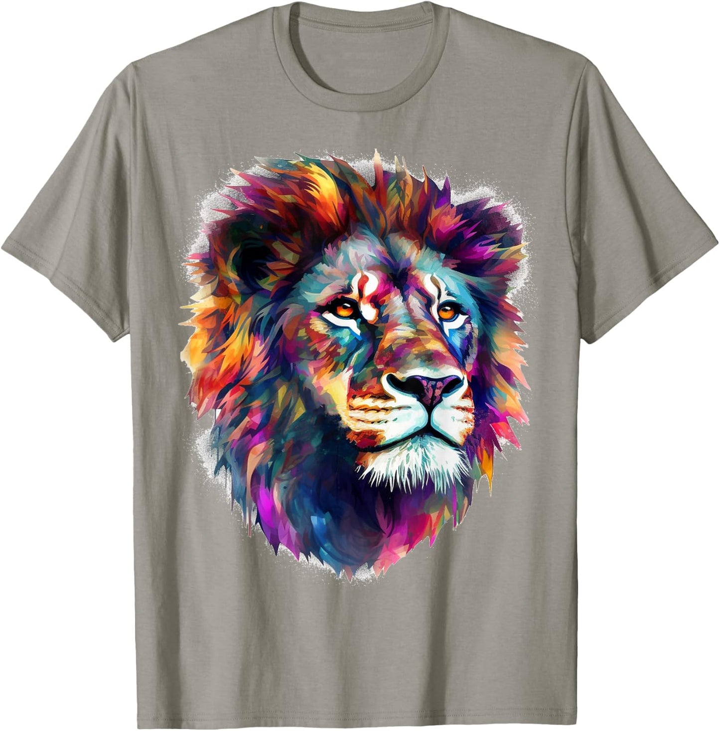 Lion Art - Colourful Animal Lion T-Shirt - T-Shirt | Sand