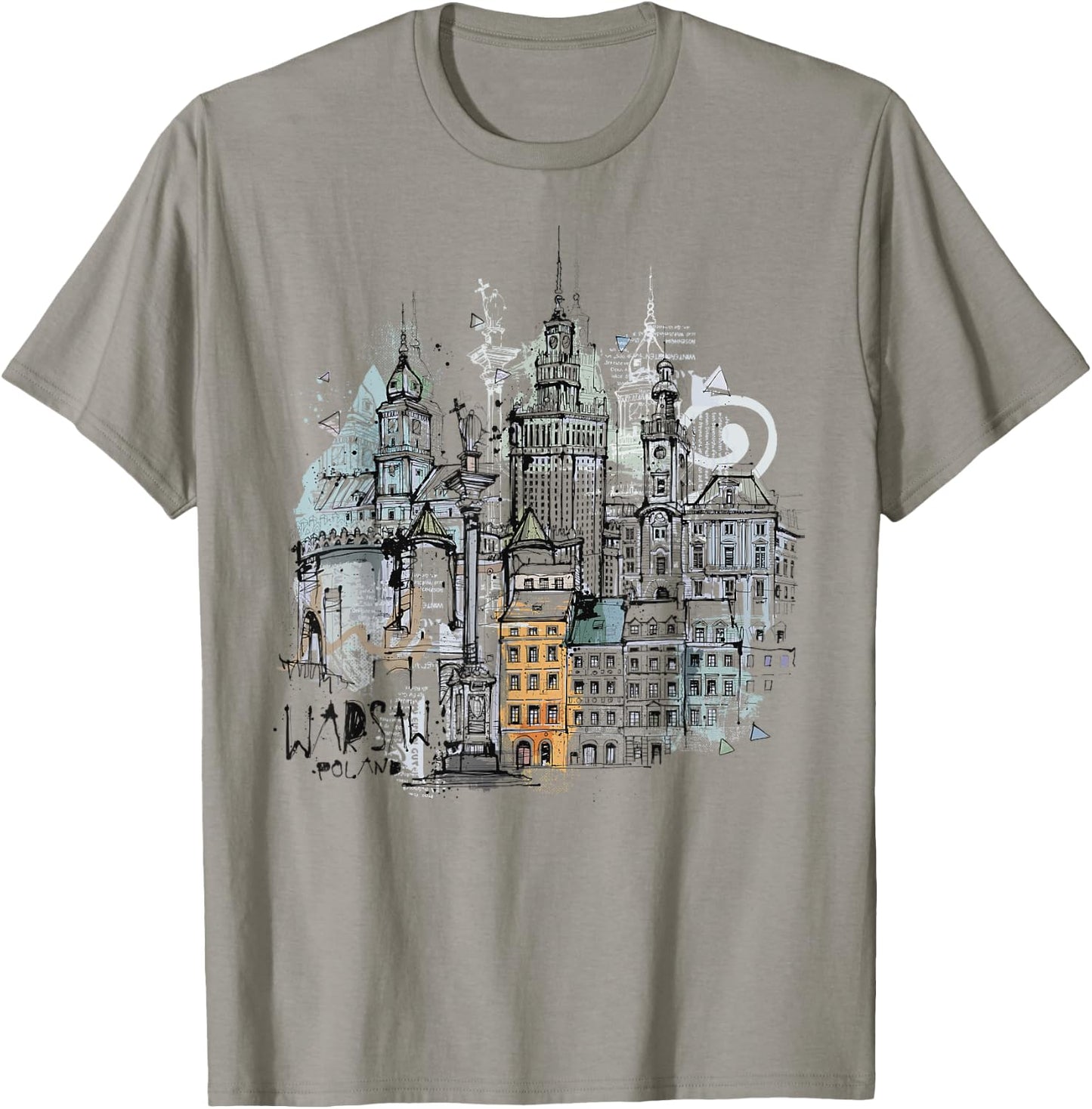 Travel Europe Poland Warsaw Polska Polish Vacation Souvenir T-Shirt - T-Shirt | Sand