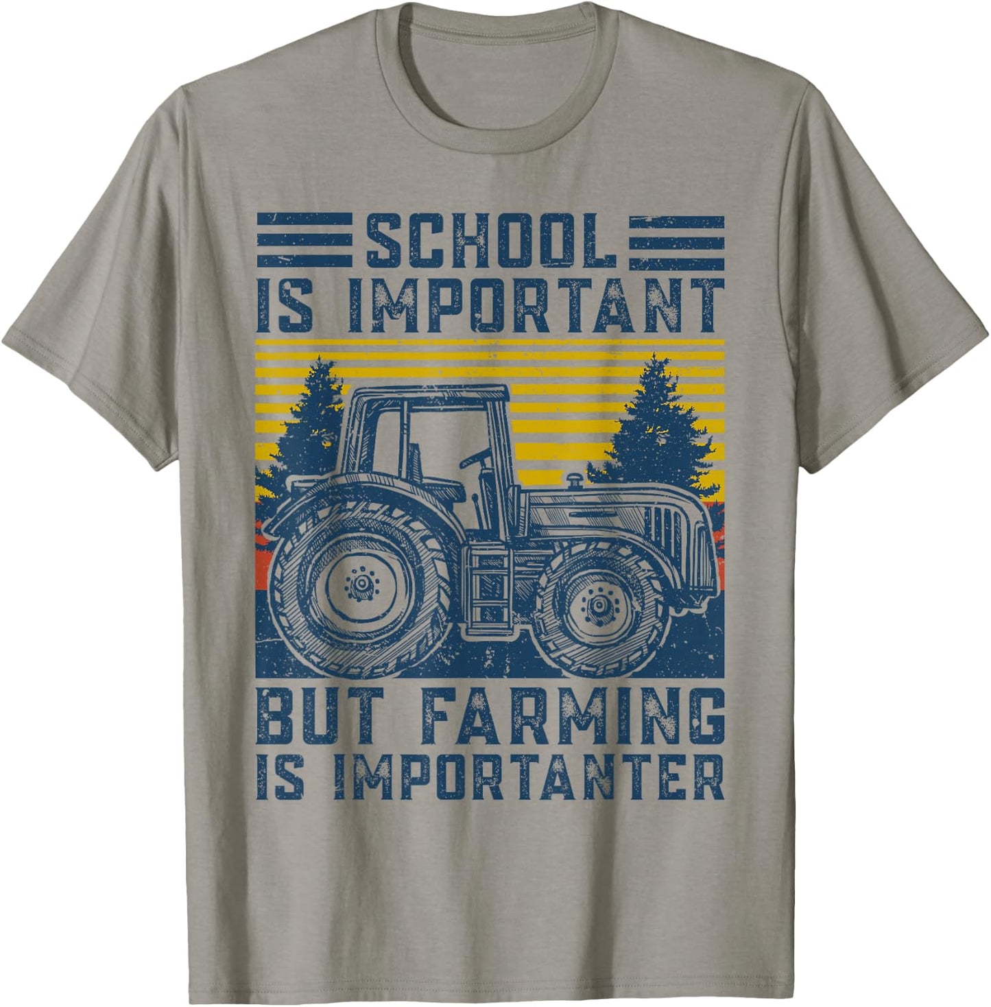 But Farming is Importanter Farmer Tractor Funny Farm Boys T-Shirt - T-Shirt | Sand