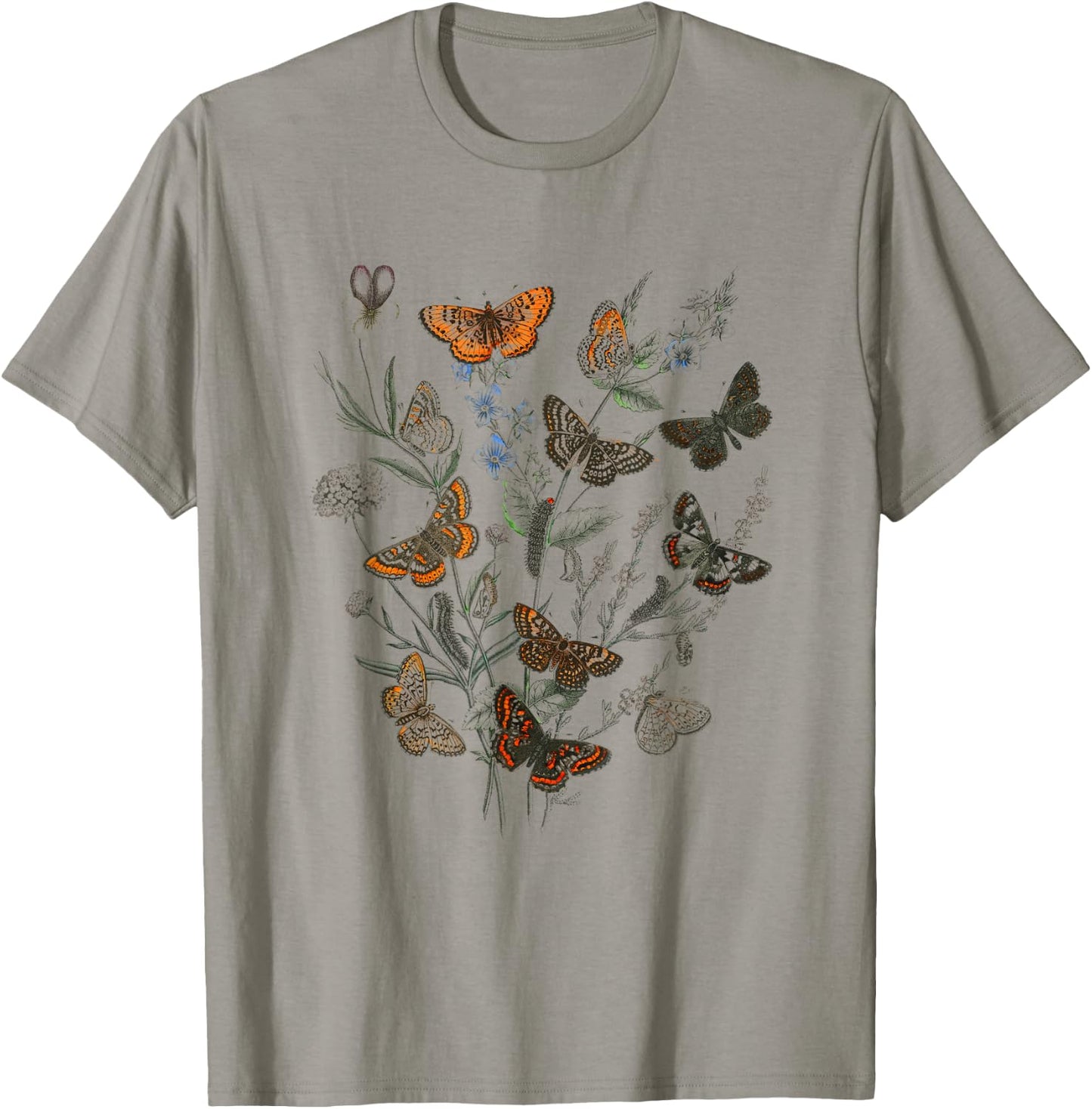 Cute Butterflies Floral Graphic Butterfly Tree T-Shirt - T-Shirt | Sand