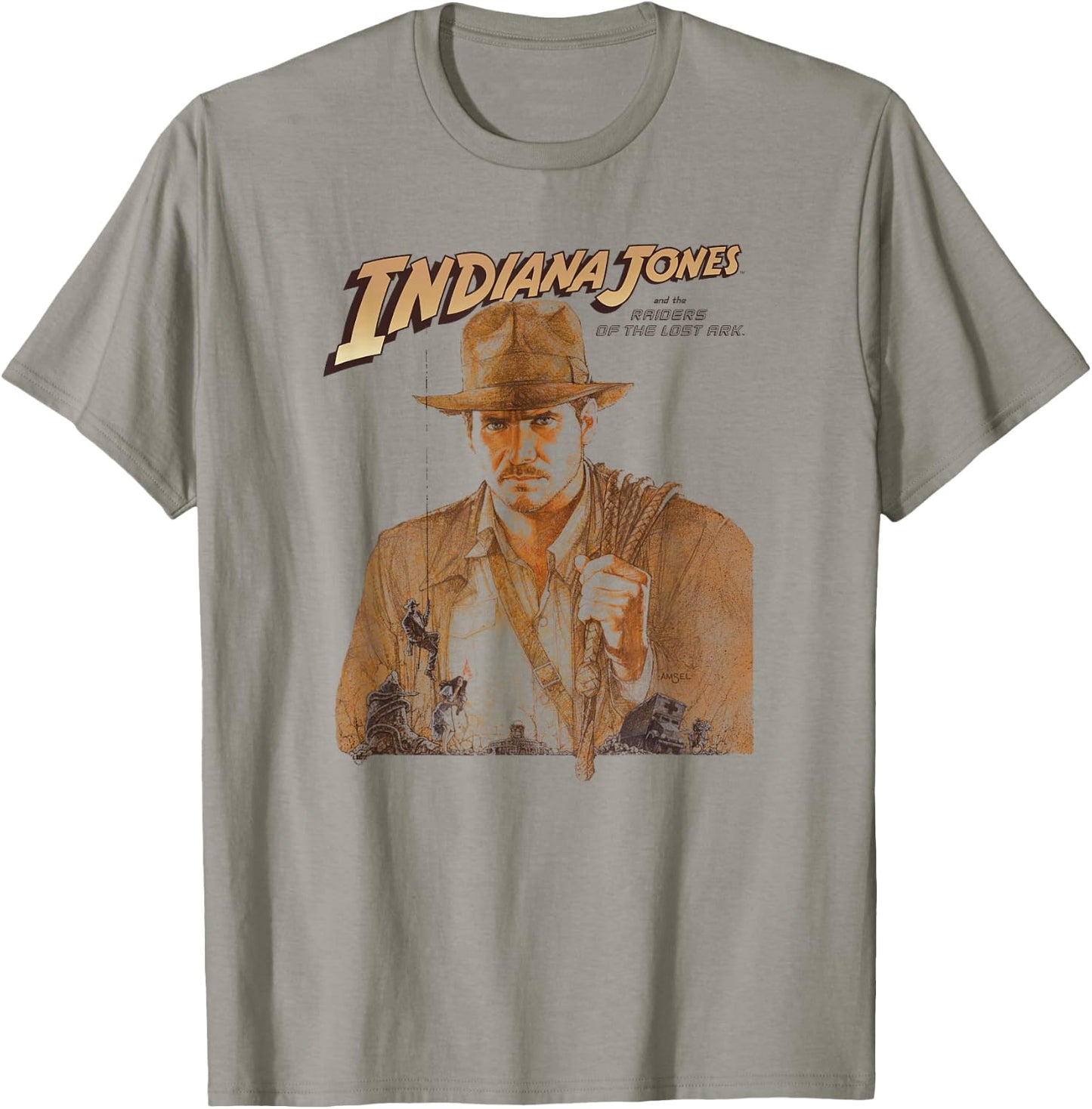 Indiana Jones Raiders of The Lost Ark Tonal Movie Poster T-Shirt - T-Shirt | Sand