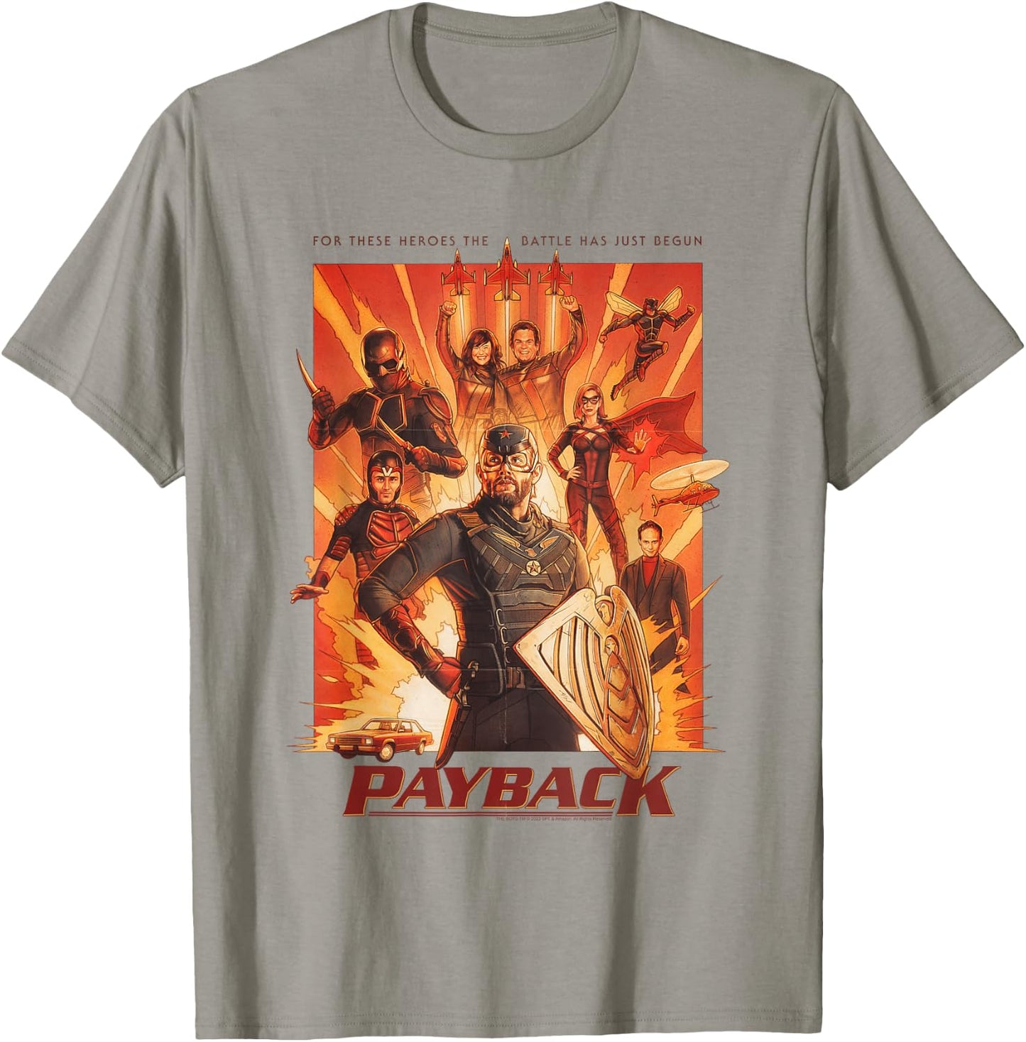 The Boys Soldier Boy Supe Payback Retro Collage T-Shirt - T-Shirt | Sand