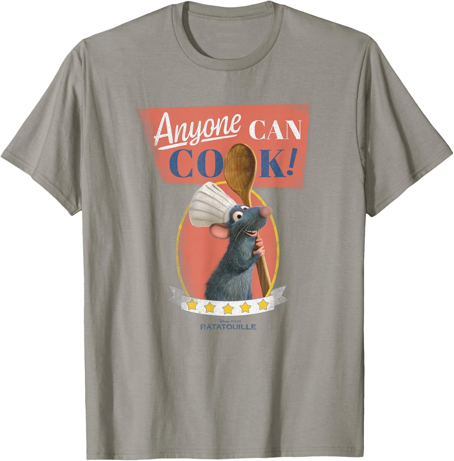 Disney Pixar Ratatouille Anyone Can Cook Five Stars T-Shirt - T-Shirt | Sand