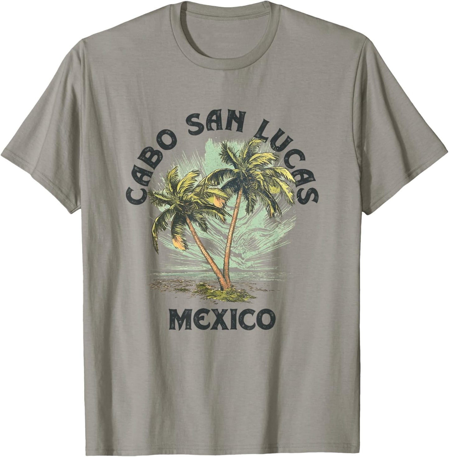 Cabo San Lucas Mexico Palms Vintage Beach T-Shirt - T-Shirt | Sand