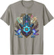 Hamsa, hand, blue, Nazar, flower, eye, charm, vintage, luck T-Shirt - T-Shirt | Sand