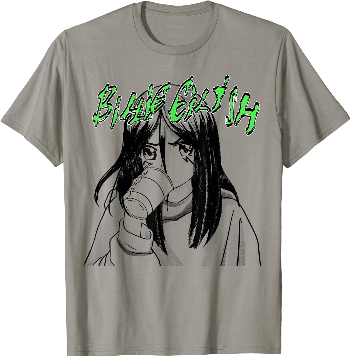 Official Billie Eilish Coffee Animated Small T-Shirt - T-Shirt | Sand