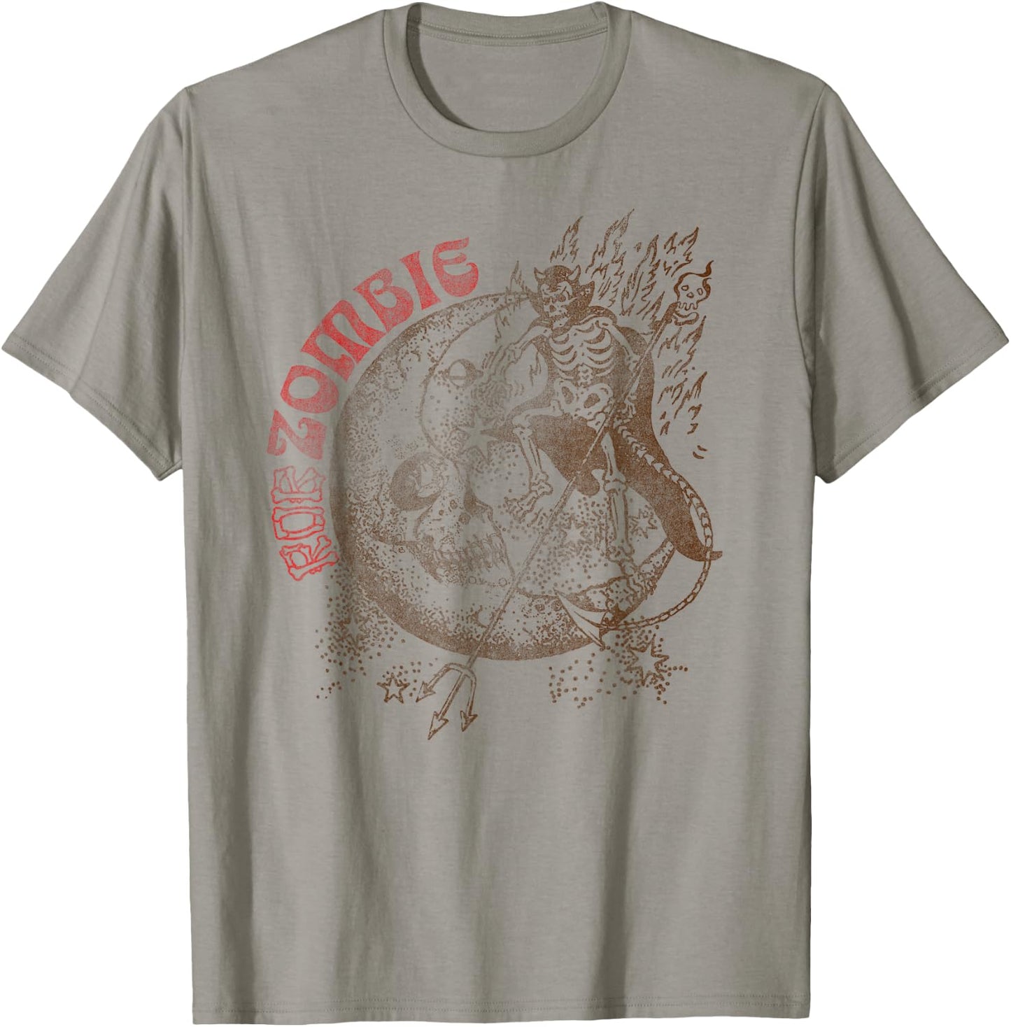 Rob Zombie – Moon And The Devil On White T-Shirt - T-Shirt | Sand
