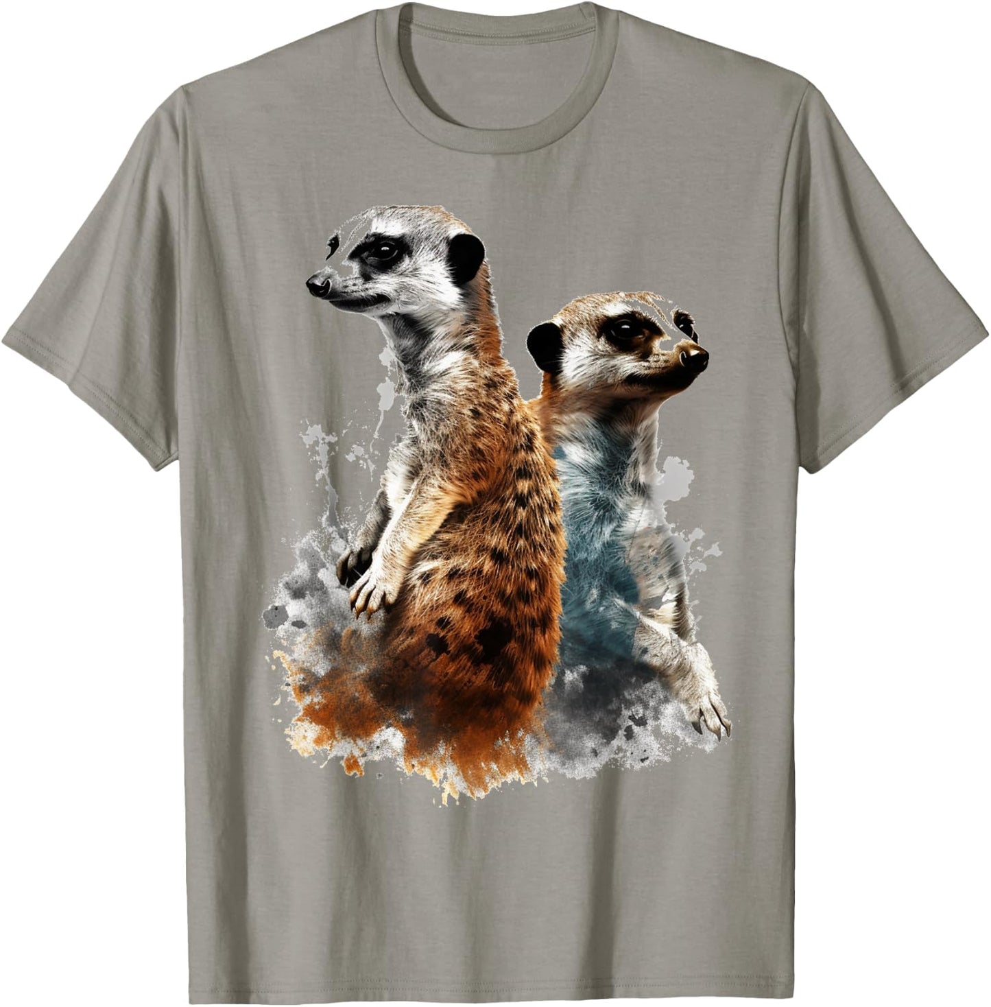 Meerkat Lover Artwork | Animal Motif Meerkat T-Shirt - T-Shirt | Sand