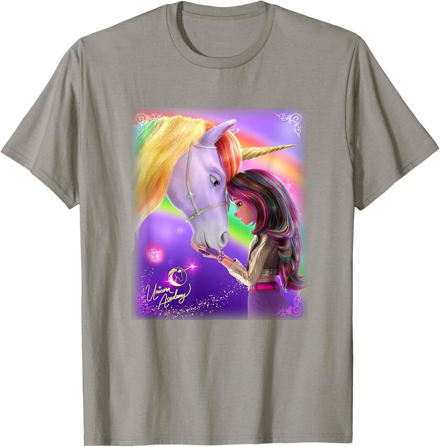 Unicorn Academy Connection Graphic Logo T-Shirt - T-Shirt | Sand