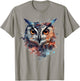 Owl animal lovers colourful artwork - animal bird art owl T-Shirt - T-Shirt | Sand