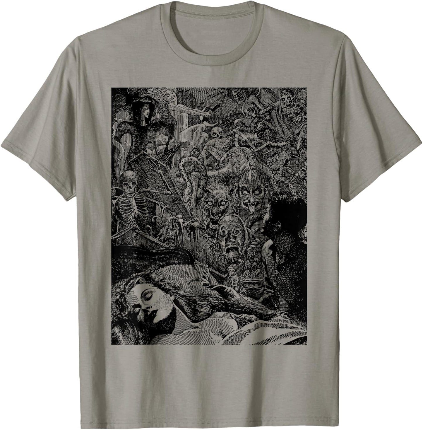 Classic Halloween Monsters Slasher Horror Movie Horror Show T-Shirt - T-Shirt | Sand