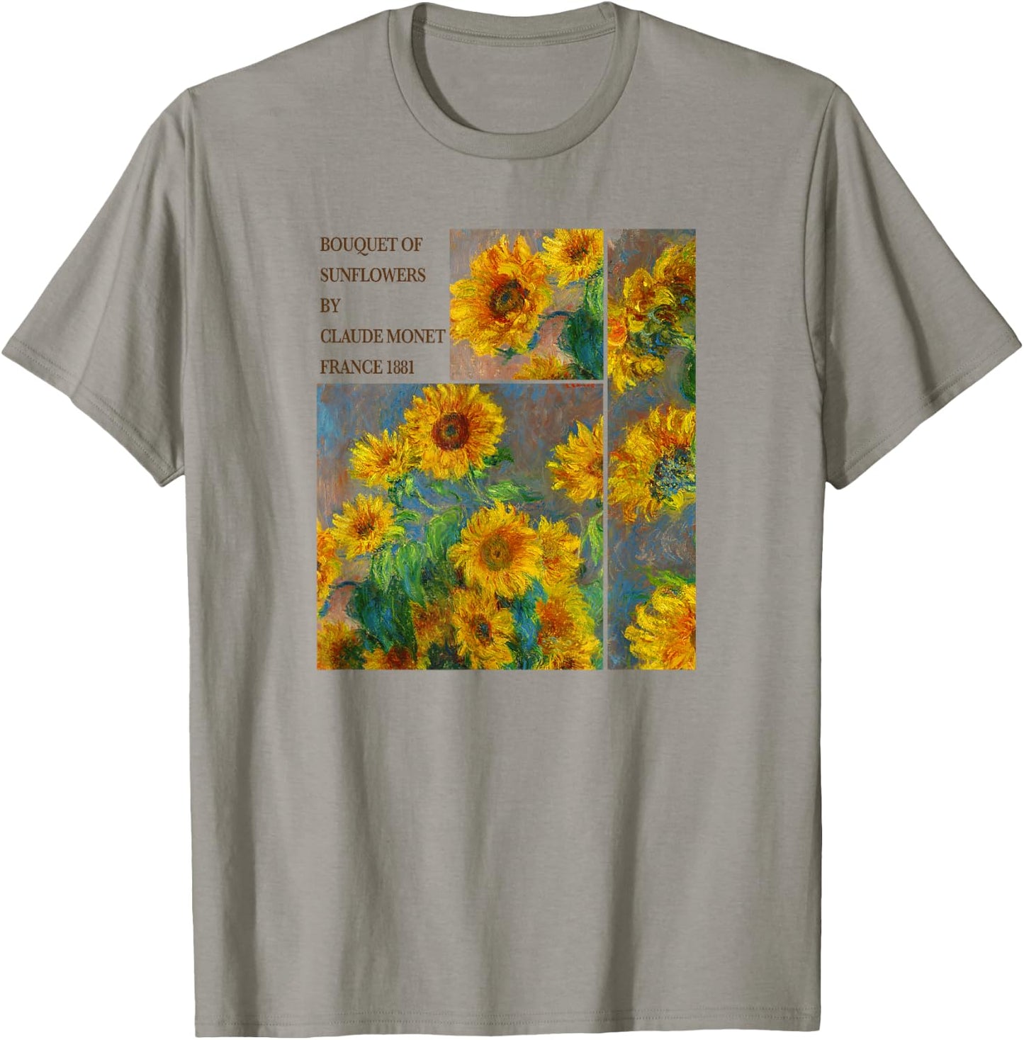 Bouquet Of Sunflowers By Claude Monet France 1881 Painting T-Shirt - T-Shirt | Sand