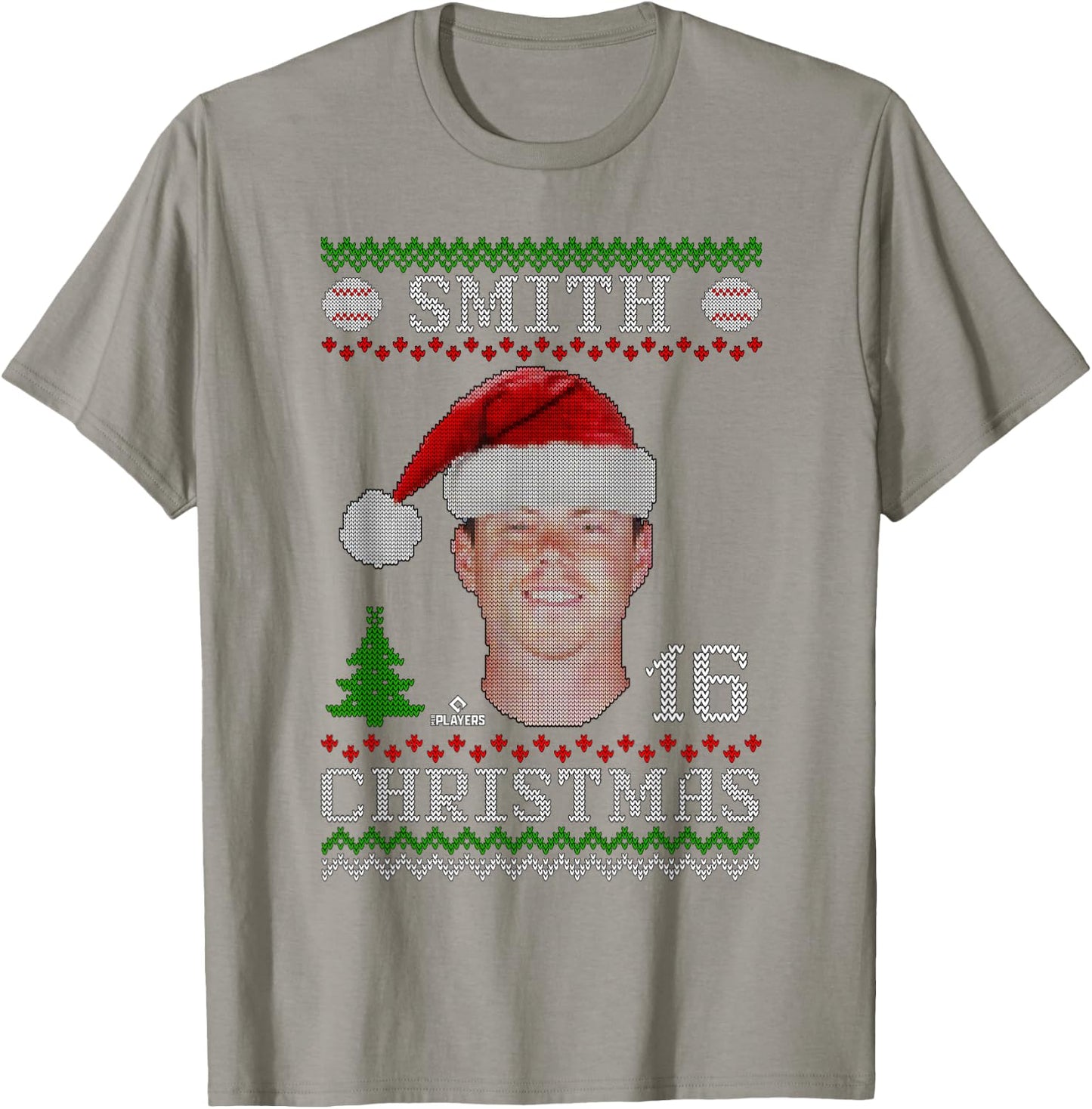 Will Smith Los Angeles Baseball Christmas Sweater MLBPA T-Shirt - T-Shirt | Sand