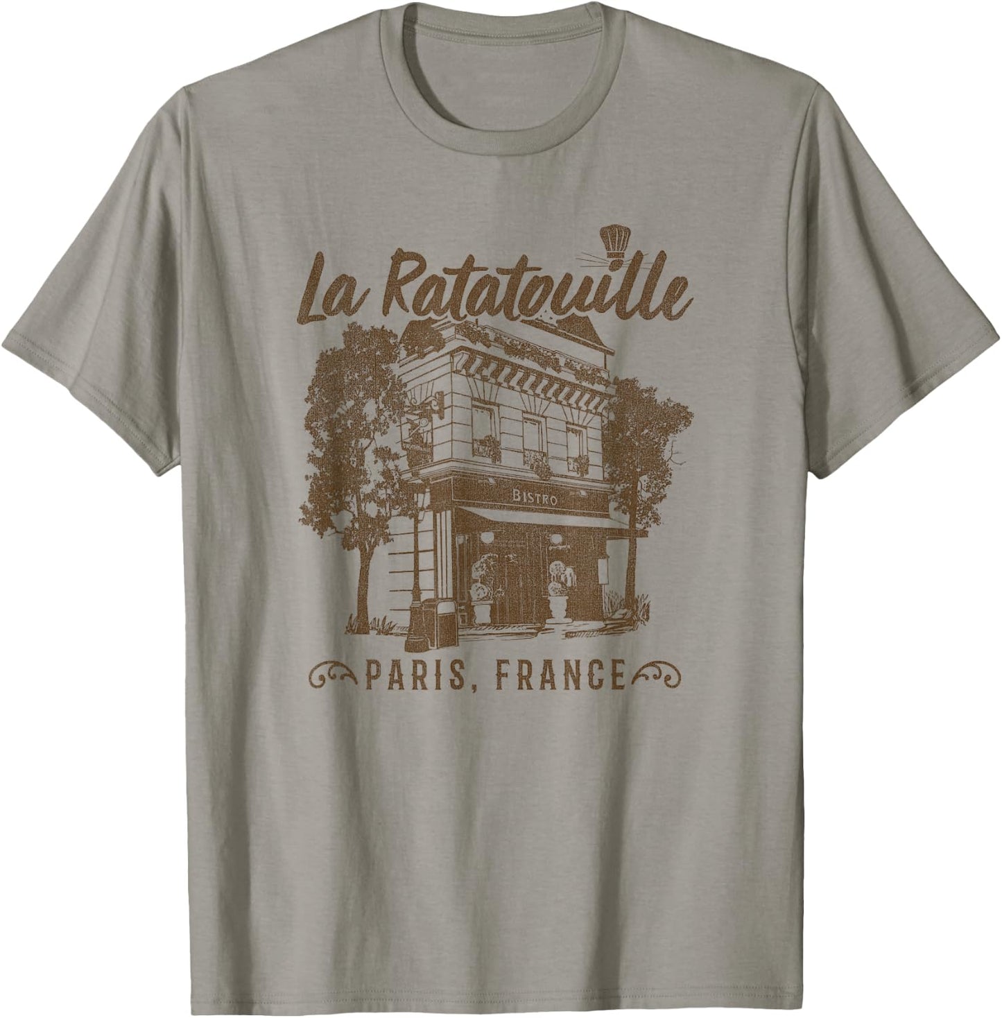 Disney Pixar Ratatouille Paris, France Vintage Restaurant T-Shirt - T-Shirt | Sand