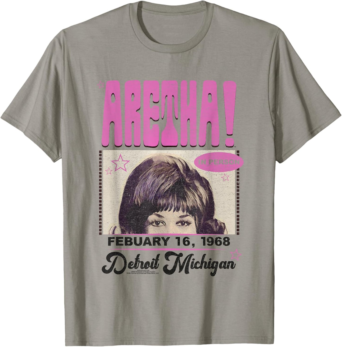 Aretha Franklin DETROIT T-Shirt - T-Shirt | Sand