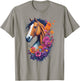 Flower Horse Spring Nature Horse Lovers & Men T-Shirt - T-Shirt | Sand