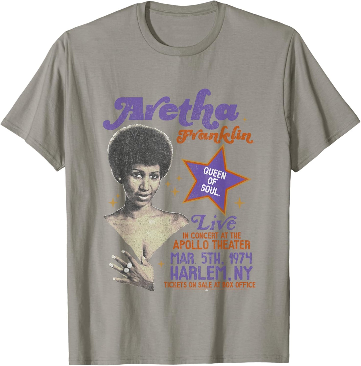 Aretha Franklin Harlem T-Shirt - T-Shirt | Sand