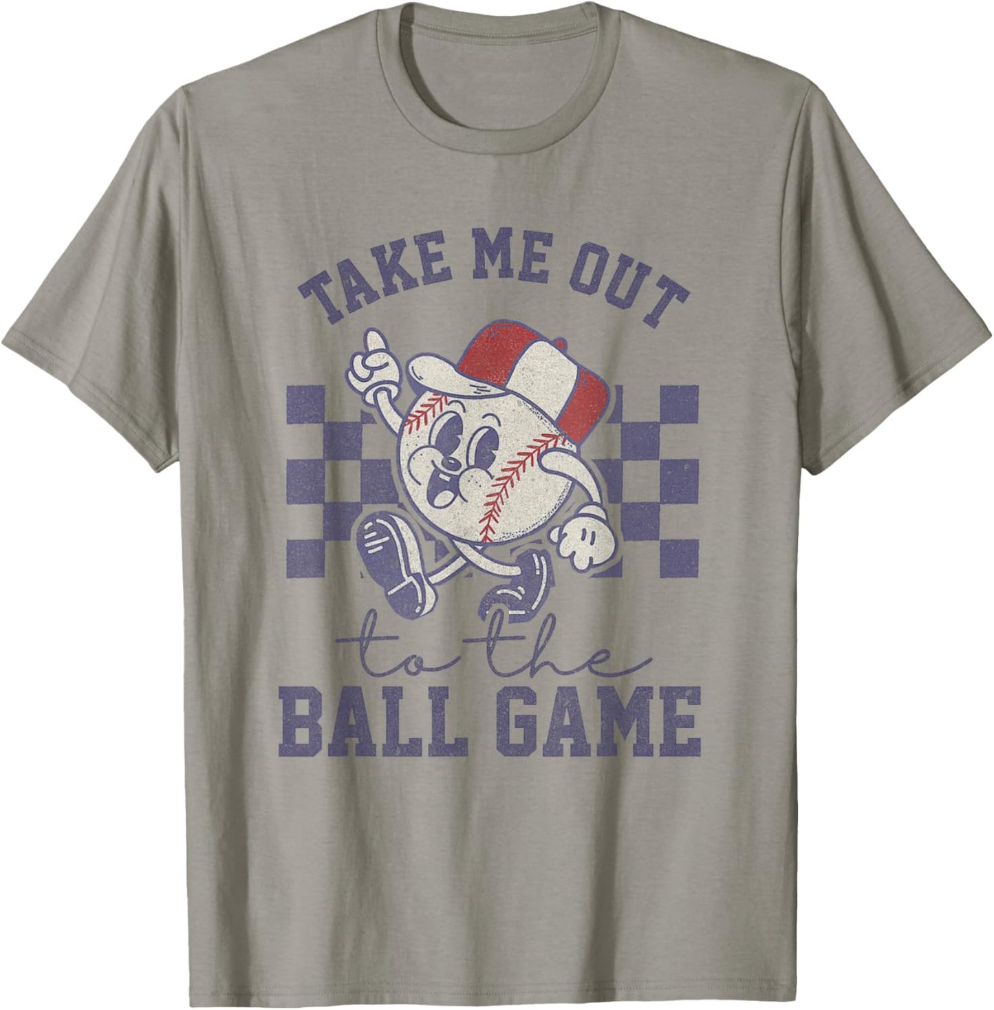 Take Me Out To The Baseball Ball Game Softball Vintage T-Shirt - T-Shirt | Sand
