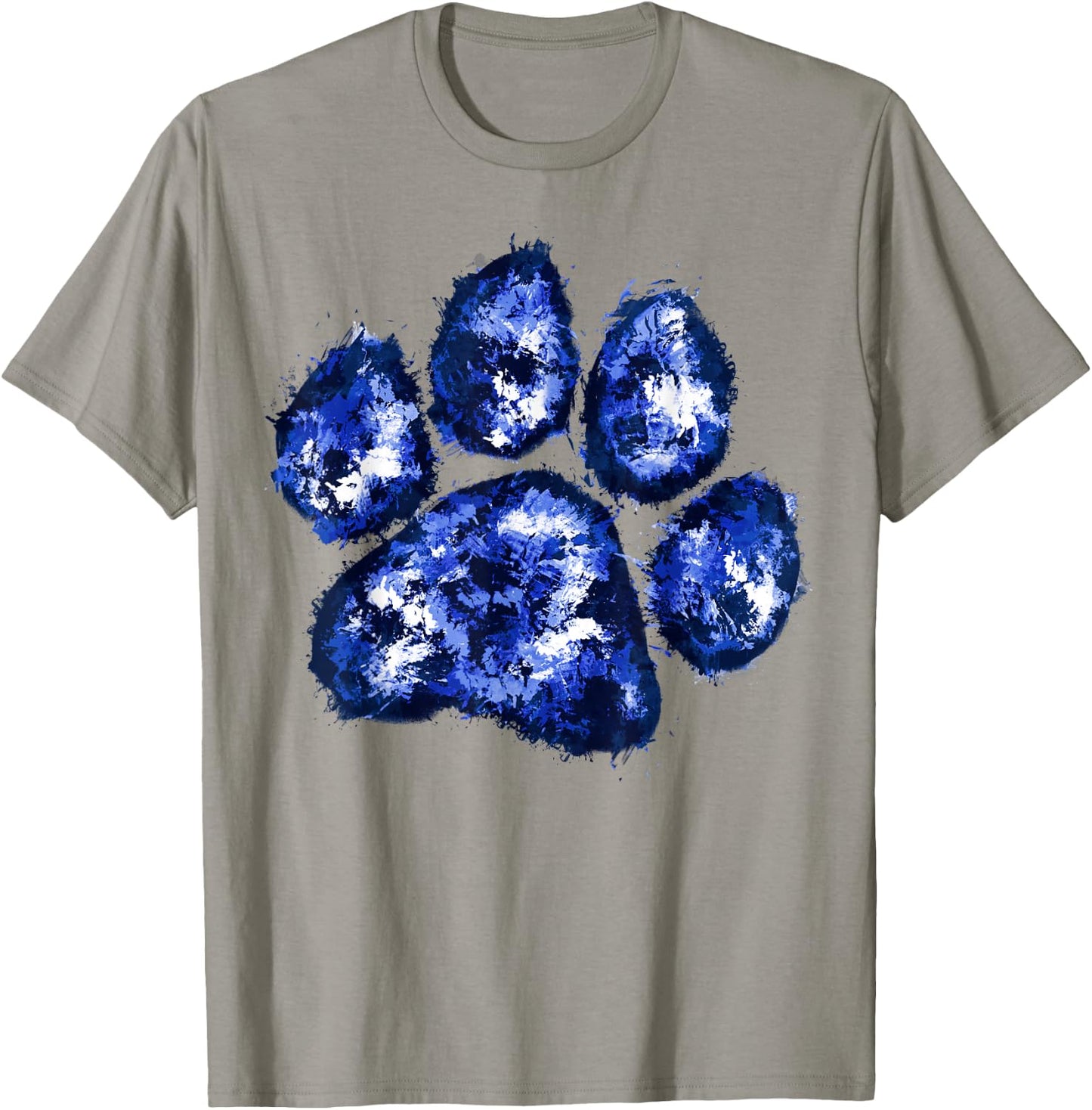 Wildcats Paw Print Blue Wildcats Wild Cat Animal Sports T-Shirt - T-Shirt | Sand