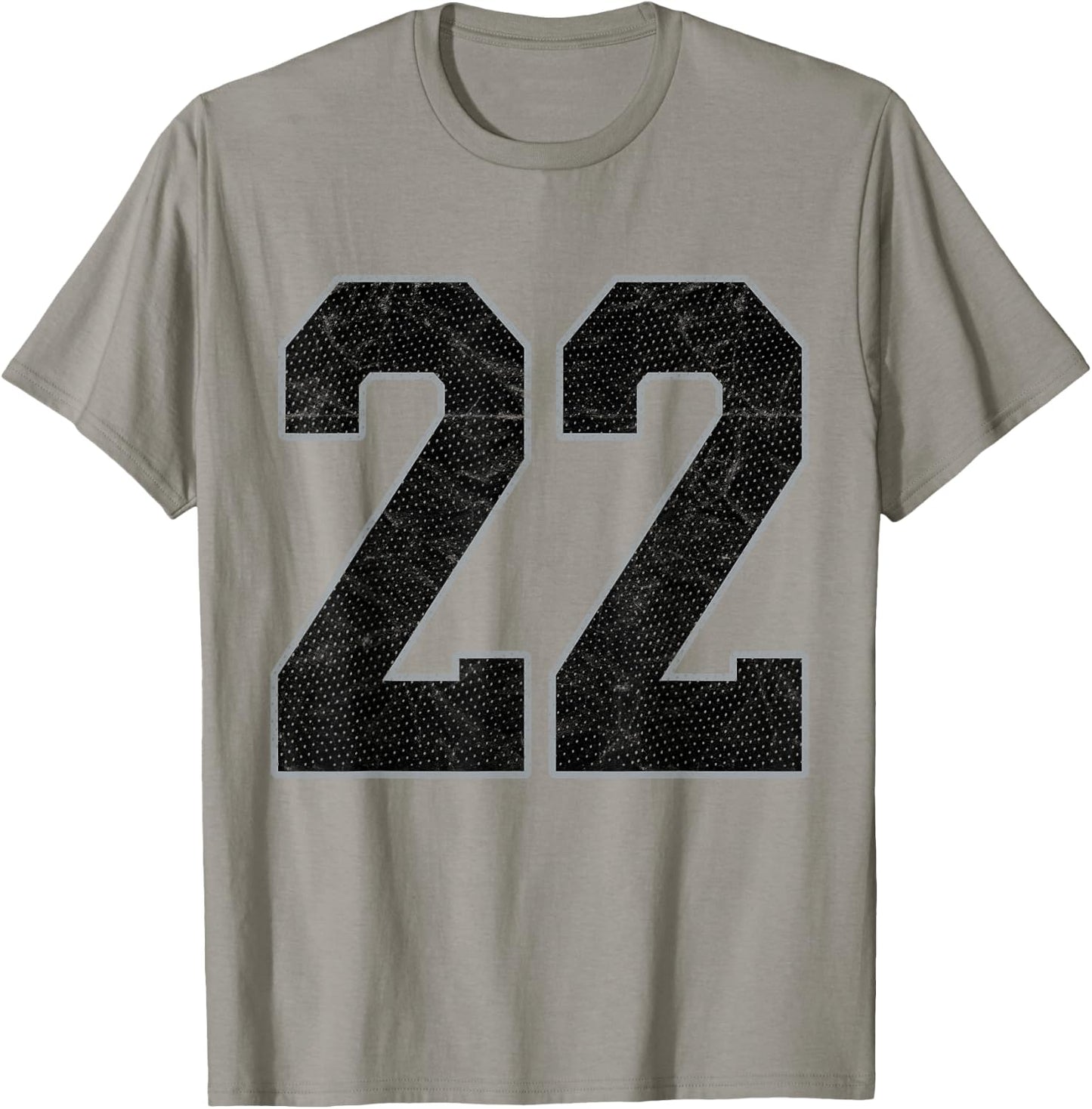 Number 22 Numbered Uniform Sports Team Jersey 22nd Birthday T-Shirt - T-Shirt | Sand