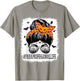 Paraprofessional Messy Bun Spooky Pumpkin Orange Halloween T-Shirt - T-Shirt | Sand