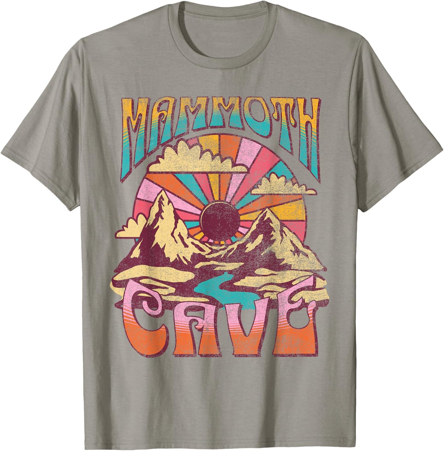 Mammoth Cave Kentucky Nature Hiking Mountains Outdoors Retro T-Shirt - T-Shirt | Sand