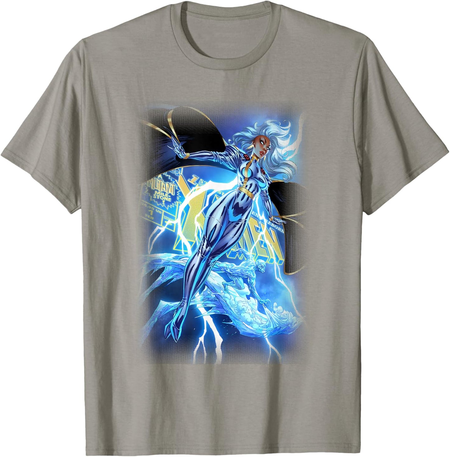 Marvel X-Men Storm & Iceman Epic Distressed Poster T-Shirt - T-Shirt | Sand