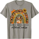 School Cook Thankful Grateful Blessed Rainbow Thanksgiving T-Shirt - T-Shirt | Sand