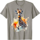 Giraffe Art Animal Artwork Zoo Giraffe T-Shirt - T-Shirt | Sand