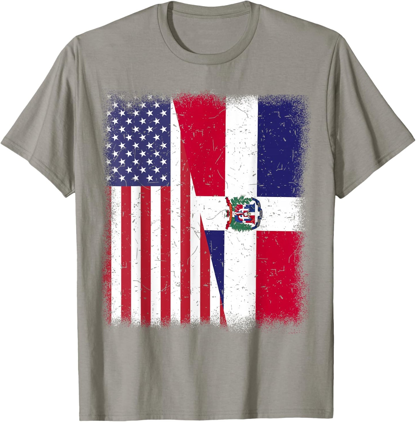Dominican Republic American Flag Men Women Hispanic Heritage T-Shirt - T-Shirt | Sand