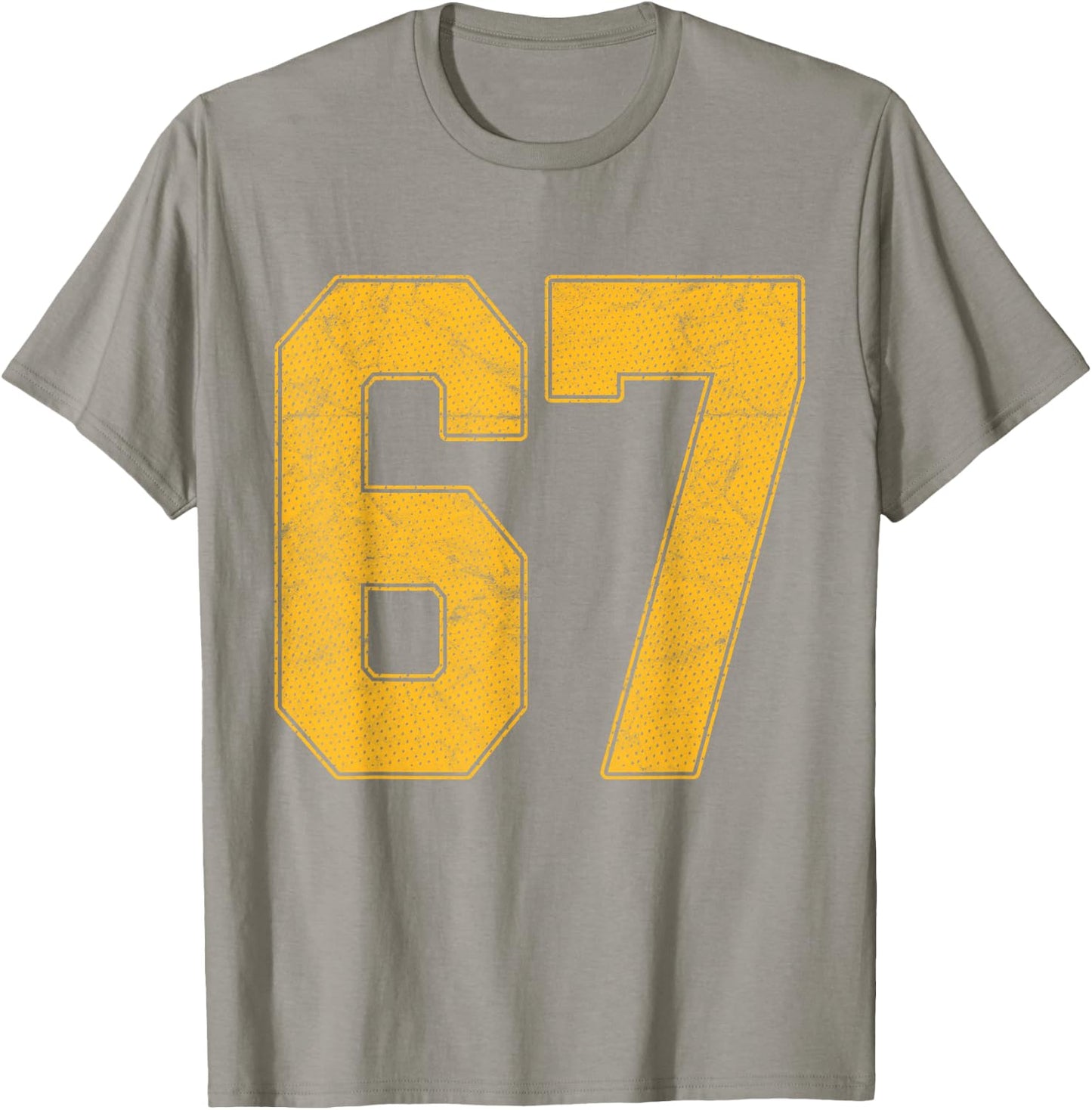 Number 67 Numbered Uniform Sports Team Jersey 67th Birthday T-Shirt - T-Shirt | Sand