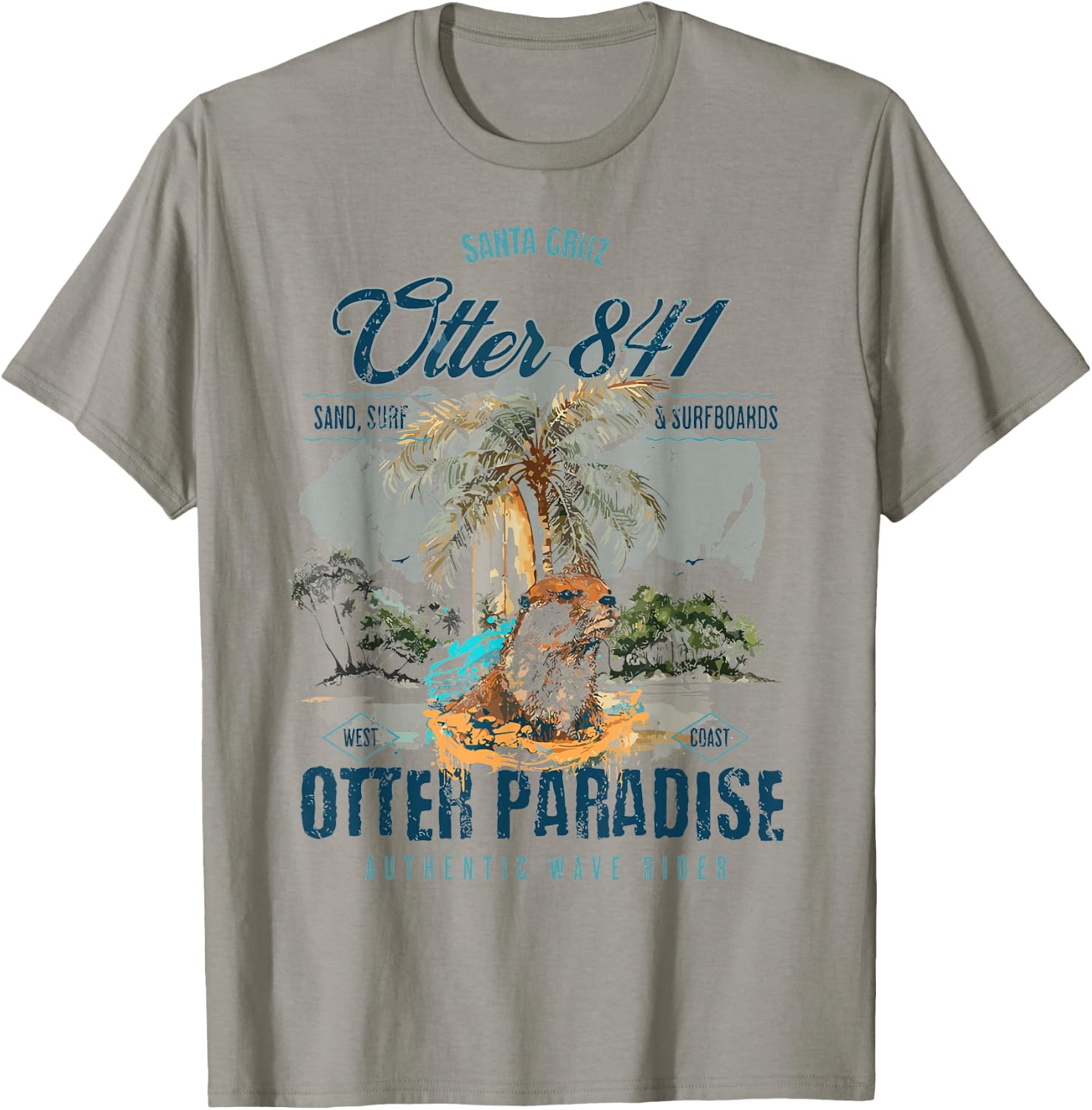 Otter 841 Surfing Otter 841 California Surf Board Otter 841 T-Shirt - T-Shirt | Sand