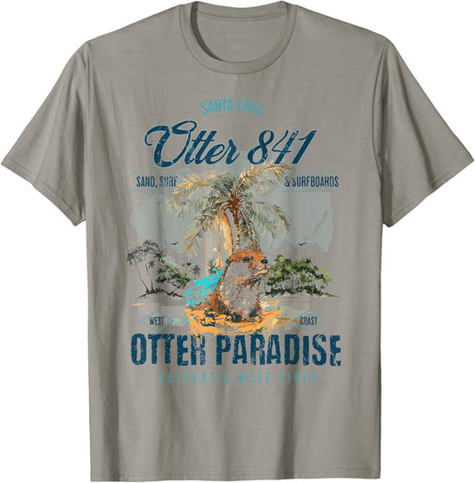 Otter 841 Surfing Otter 841 California Surf Board Otter 841 T-Shirt - T-Shirt | Sand