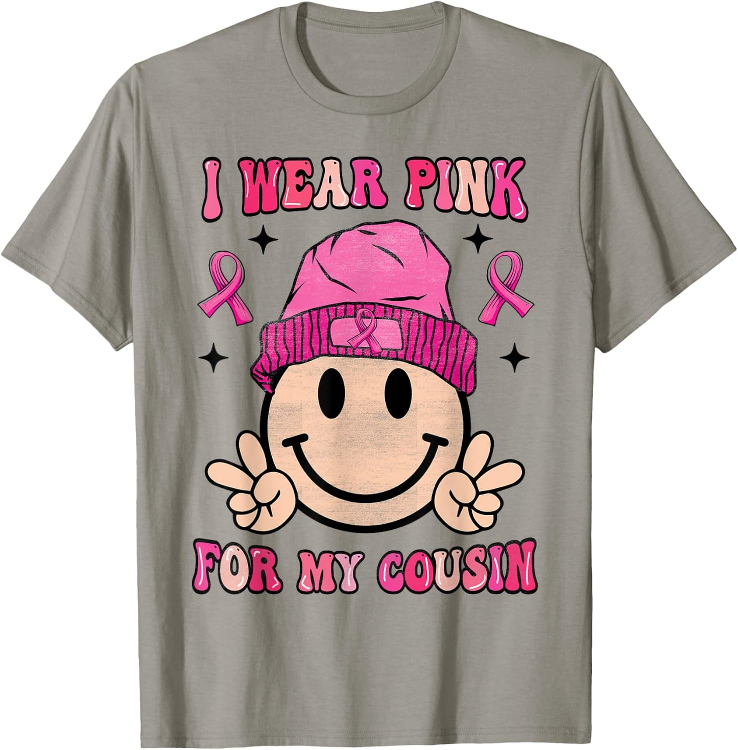I Wear Pink For My Cousin Breast Cancer Awareness Women T-Shirt - T-Shirt | Sand