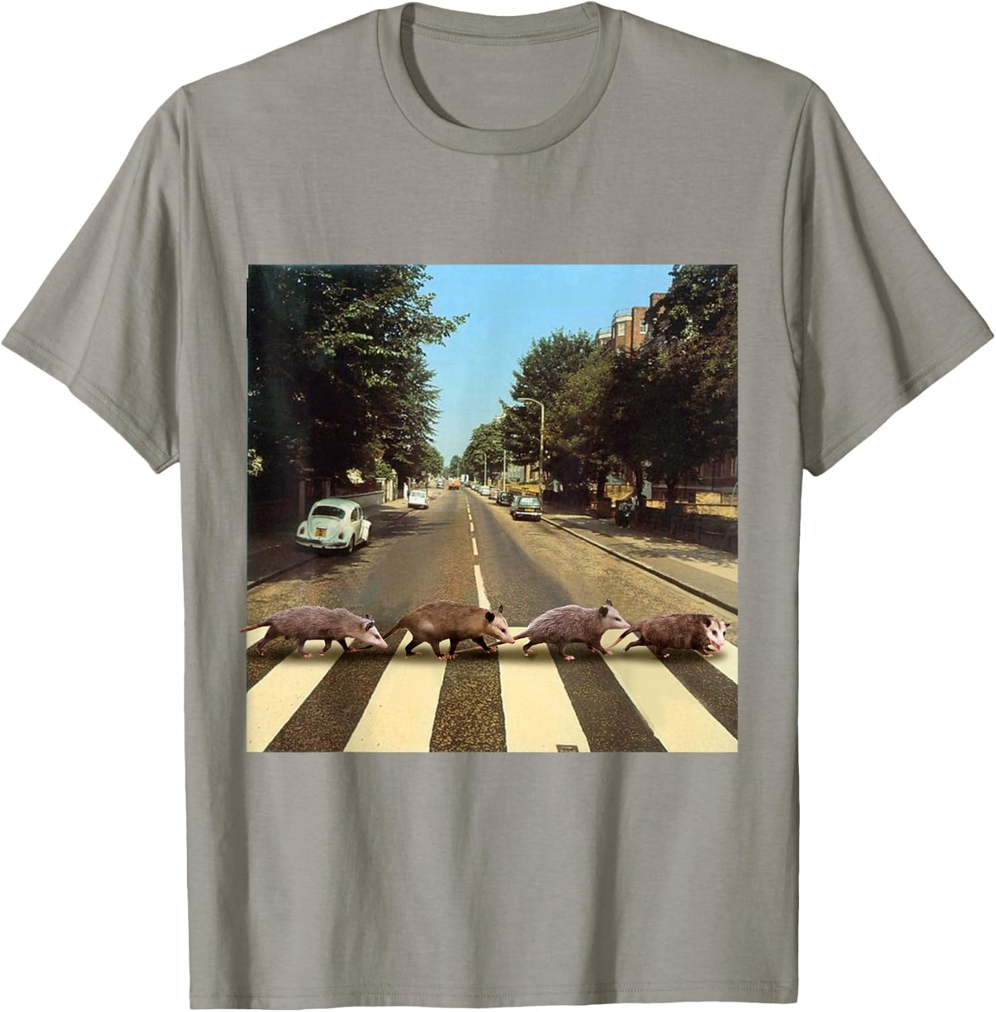 Possums Road Crossing Parody Opposum Lover T-Shirt - T-Shirt | Sand